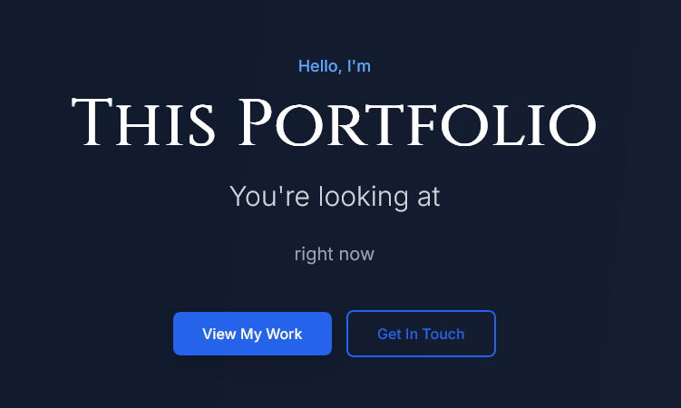 Screenshot of Personal Portfolio (2025) project