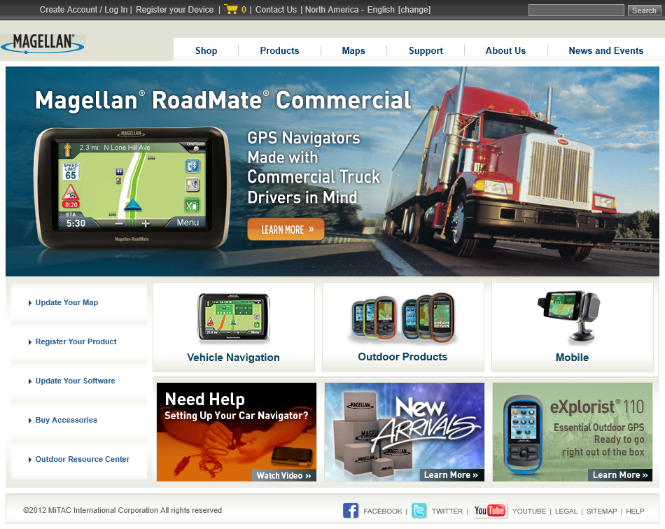 Screenshot of Magellan Website & E-commerce Platform project