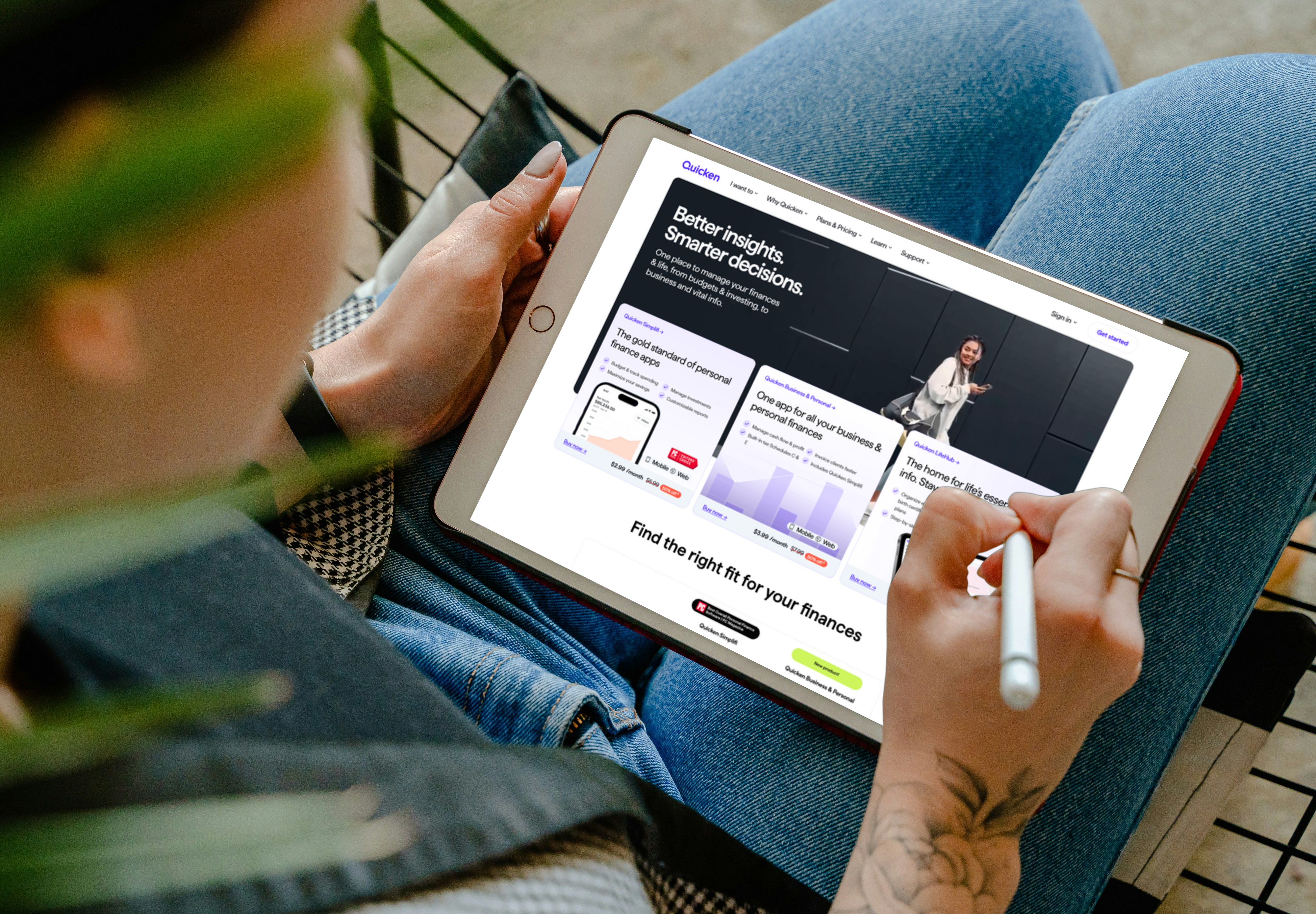 Screenshot of Quicken.com Website Redesign project