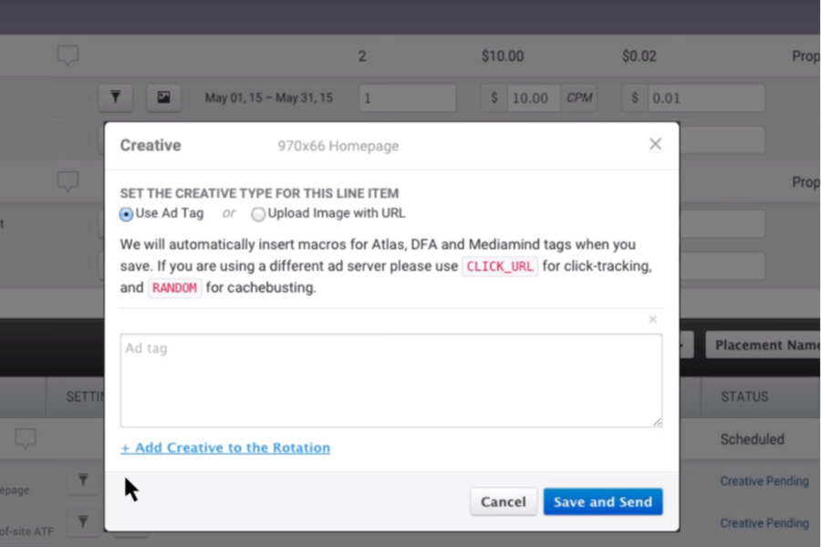 Screenshot of Rubicon Advertising Marketplace project